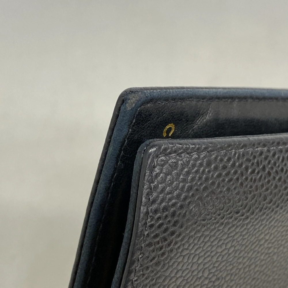 CHANEL Authentic Black Caviar Leather Wallet - Picture 6 of 8